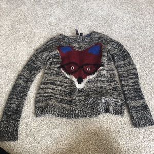 Grey fox sweater , size small